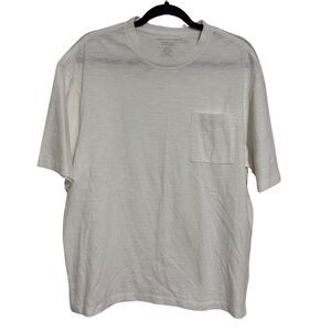AMERICAN EAGLE Super Soft Tee MEDIUM Off White Slub T Shirt NWOT